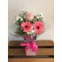 Jarra cartonada com flores