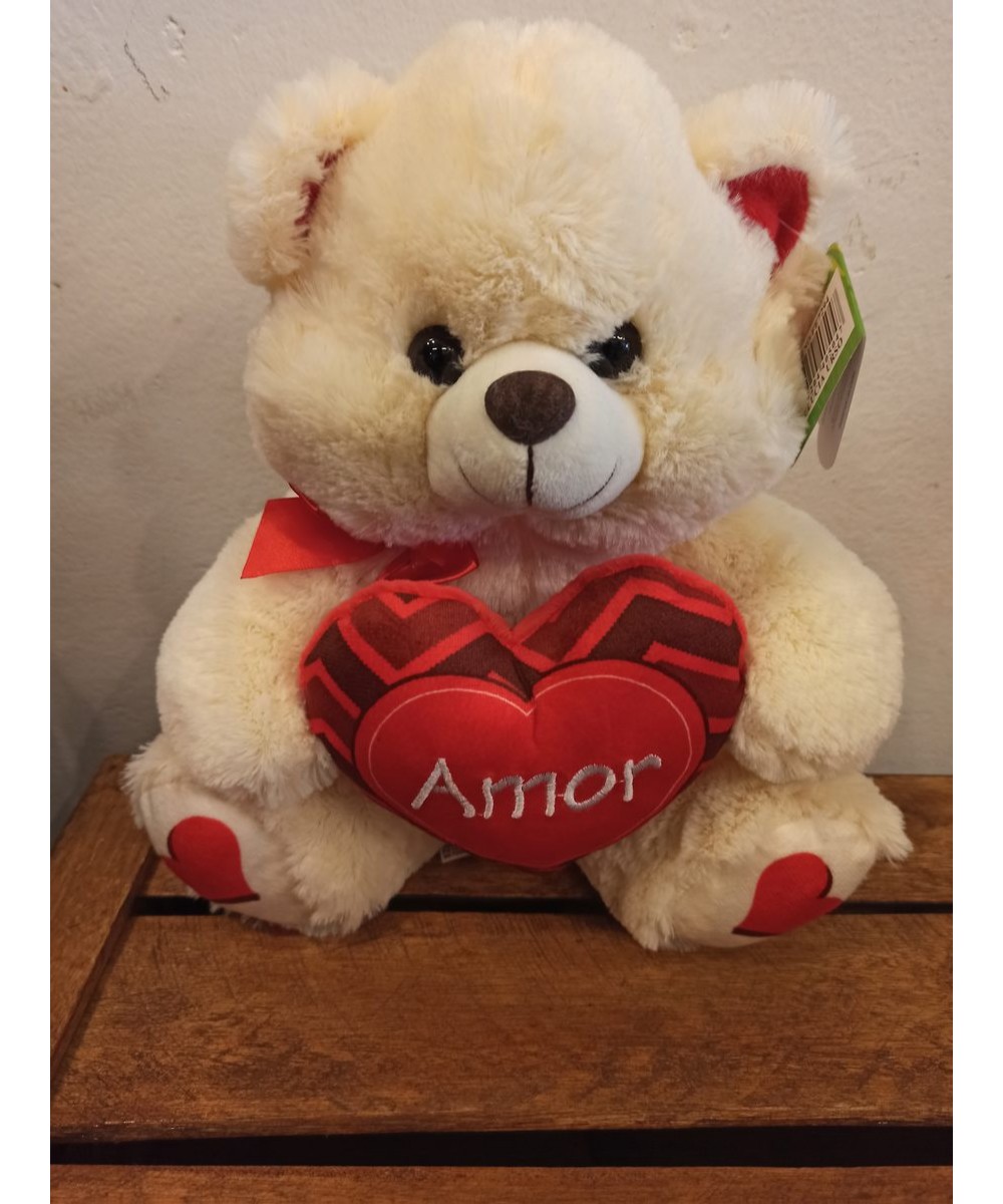 Urso Pelúcia Coração (50cm) - Iara Flores