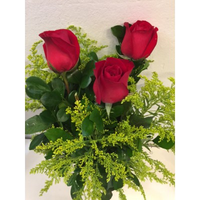 Buquê 03 rosas  