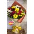 Buquê de flores do campo em papel kraft