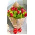 Buquê 12 rosas  no papel Kraft