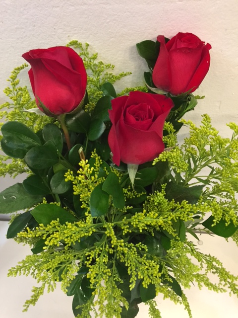 Buquê 03 rosas  